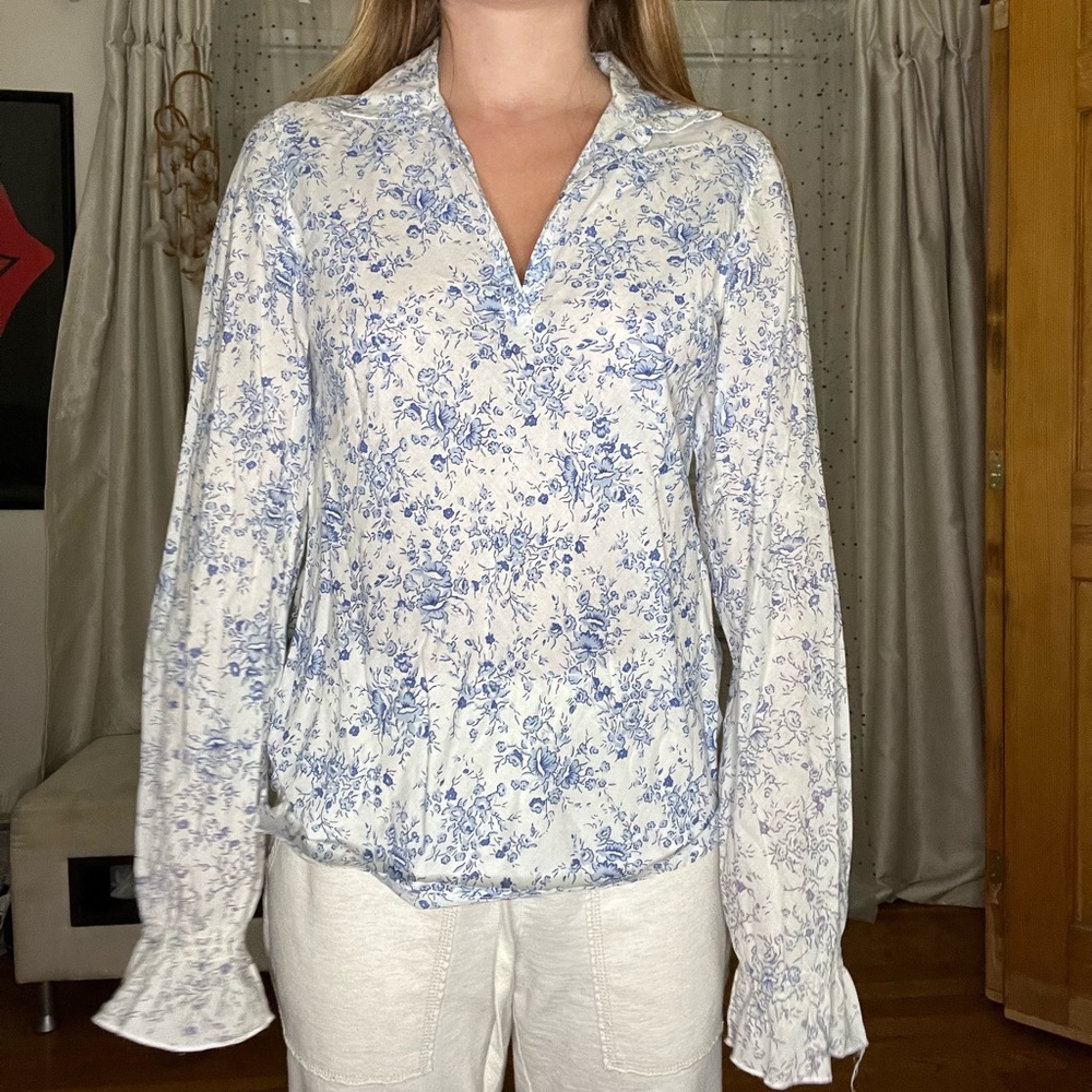 Floral collared shirt